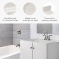 thumbnail image 3 of Pemberly Row Cultured Marble  31" Single Bowl Vanity Top Solid Ivory Swirl, 3 of 4