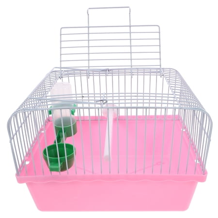 RENACLIPY Pink Portable Bird Cage for Small Birds with Water Dispenser
