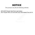 thumbnail image 2 of Transit Auto Front Rear Disc Brake Rotors Ceramic Pads and Drum Kit for Car Toyota Yaris K8T-104444, 2 of 11