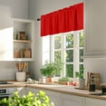 thumbnail image 3 of Christmas Red Valances for Windows, 54 x 18in, Rod Pocket Kitchen Valance Curtain Light Filtering Window Treatments for Living Room Bedroom, 1 Panel, 3 of 7