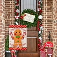 thumbnail image 5 of SM-XLHN Christmas Gingerbread Wishes and Candy Cane Kisses Decorative Burlap Garden Flag, Xmas Home Yard Small Outdoor Decor, Winter Outside Decoration Double Sided 12 x 18, 5 of 6