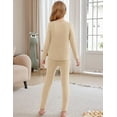 thumbnail image 3 of Oudiya Girls Thermal Underwear Set Long Johns Cold Weather Kids Base Layer Top Bottom, 4-12Y, 3 of 6