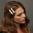 thumbnail image 2 of Ofertas Únicas 1 Par de Clips de Pelo Ovalados con Pico de Pato Blancos, 2 of 5
