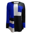thumbnail image 5 of Lolmot Womens Crew Neck Color Block Sweatshirts Tops Long Sleeve Casual Pullover Cute Lightweight Loose Plus Size Tops, 5 of 5
