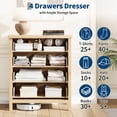 thumbnail image 3 of Ataucjin Fluted 4 Drawer Dresser for Bedroom, Chest of Dressers 35" Tall Dresser for Closet with 4 Drawers Nightstand Large Clothes Storage Cabinet for Bedroom, 3 of 7