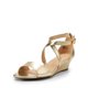thumbnail image 1 of Sandalia DREAM PAIRS Jones Mujer Cuña Baja Oro Tacón 5 cm, 1 of 7
