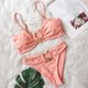 thumbnail image 2 of Conjunto de para mujer Traje de baño de piezas Traje de baño Traje de baño Correa de espagueti Tankini Copa acolchada Ropa de Rosado Baoblaze Traje de bikini de mujer, 2 of 6