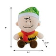 thumbnail image 2 of Peanuts Charlie Brown 8 inch Tall Christmas Plush, Yellow, Plush, by Ruz, 2 of 5