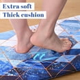 thumbnail image 3 of Marble Kitchen Rugs Sets of 2, Non Slip Washable Kitchen Mats Cushioned Anti Fatigue, Modern Comfort Standing Cushioned Kitchen Rugs and Mat Abstract, 17'''' x 30'''' + 17'''' x 47 '''', Blue & Gold, 3 of 5