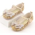thumbnail image 3 of Girls Mary Jane Glitter Shoes Princess Ballerina Ballet Flats Flower Wedding Party Dress Shoes for Kids Toddler, 3 of 5