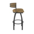 thumbnail image 4 of 861 Artemis 30" Swivel Bar Stool with Pewter Finish and Canter Saddle Seat and Back, 4 of 5