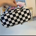 thumbnail image 4 of 1pc Large Capacity Checkerboard Pattern Pencil Case for Students - Soft Handle, Stationery Bag with Back to School Essentials Desk Storage Organization, 4 of 5