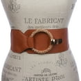 thumbnail image 2 of Women's 3" (75 mm) Wide High Waist Fashion Stretch Belt with Ring Hook Buckle, 2 of 3