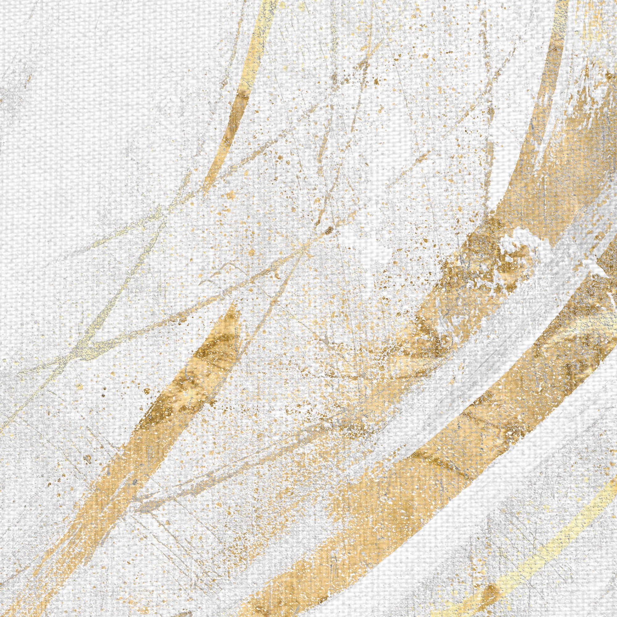 Masterpiece Art Gallery Fluidity Horizontal Gold Abstract By Belle Maison Canvas Art Print 30" x 40"