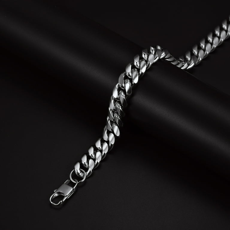 ChainsProMax 14MM Silver Stainless Steel Cuban Link Necklace