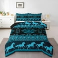 thumbnail image 2 of Erosebridal Tribal Aztec Comforter Sets, Horse Print Comforters & Duvets, Western Geometric Reversible Duvet Insert, Ultra Soft Bedroom Decor, 2pcs, 2 of 8