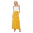 thumbnail image 3 of Women's Stretchy Flowy Maxi Skirt with Elastic Waistband for Comfort and Style, 3 of 5
