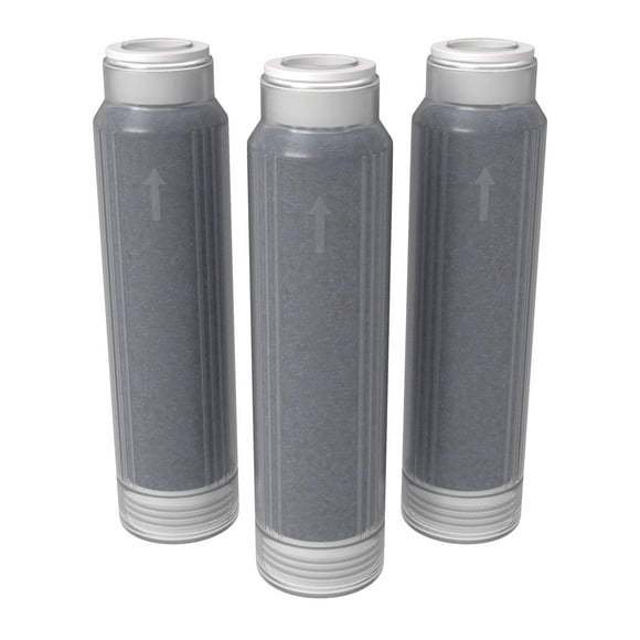 AQUATICLIFE Cartucho de filtro de resina de desionización que cambia de color de lecho mixto de 10 pulgadas de ósmosis inversa para unidades de sistema RO/DI, paquete de 3