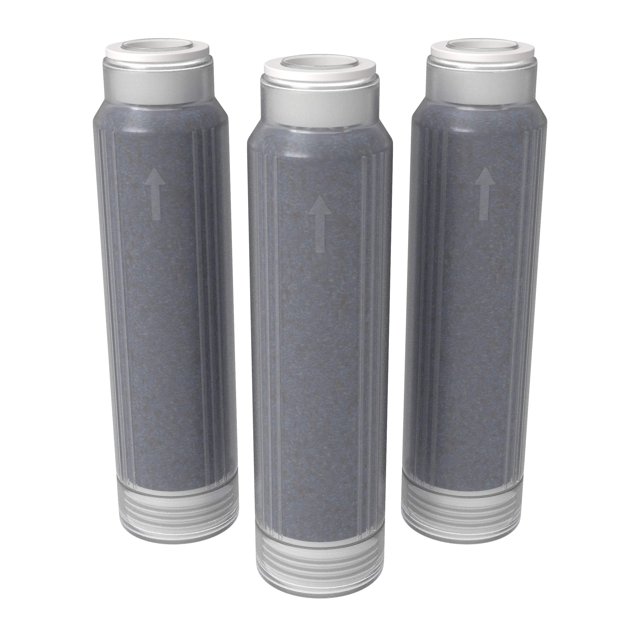 AQUATICLIFE Cartucho de filtro de resina de desionización que cambia de color de lecho mixto de 10 pulgadas de ósmosis inversa para unidades de sistema RO/DI, paquete de 3