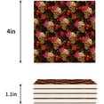 thumbnail image 3 of FMSHPON Halloween Flowers Skull Skeleton Set of 8 Coaster for Drinks, Absorbent Ceramic Stone Coasters Cup Mat with Cork Base for Home Kitchen Room Coffee Table Bar Decor, 3 of 4