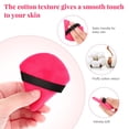 thumbnail image 3 of 15 Pieces Powder Puff Triangle Makeup Puff Pure Cotton Powder Velour Face Ultra Soft Washable Body Powder Puff for Loose Powder Body Cosmetic Foundation Sponge Makeup Tool (Black), 3 of 5
