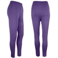 thumbnail image 6 of Women's Solid Color Leggings High Waisted Workout Athletic Activewear Pants Tummy Control Stretchy Sports Buttery Workout Leggings, 6 of 8