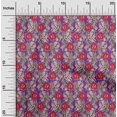 thumbnail image 1 of oneOone Silk Tabby Fabric Leaves & Floral Block Print Fabric By The Yard 42 Inch Wide, 1 of 5