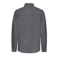 thumbnail image 5 of Fesfesfes Womens Yellow Tshirt Women Solid Color Lapel Casual Long-Sleeved Pocket Shirt Ladies Tops Free Size(US:4-10), 5 of 6
