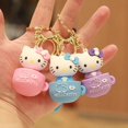 thumbnail image 4 of LLavero de Hello Kitty, accesorios Kawaii Sanrio, adornos de muñeca de dibujos animados, Pvc, taza de goma suave, bolsa Kt, colgante de coche, regalo para niña, 4 of 4