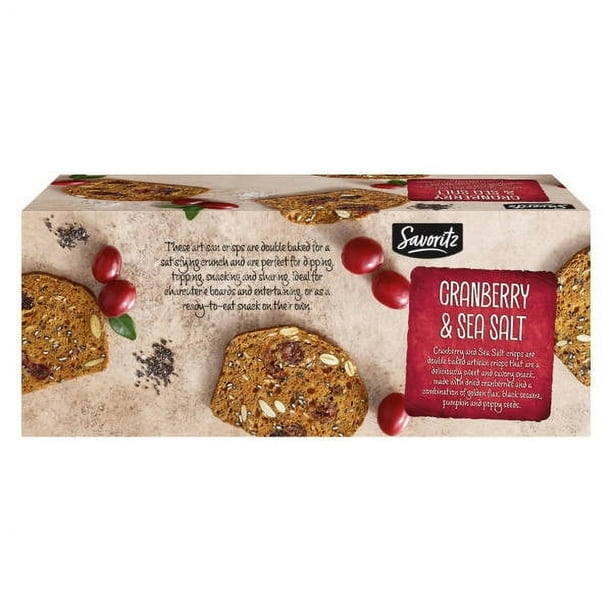 Cranberry Sea Salt Crisps (3) | Snack biscuits - Walmart Business