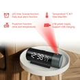 thumbnail image 2 of Projection Alarm Clock, Digital Clock with 180° Rotatable Projector, 4-Level Brightness Dimmer, Clear LED Display,, 2 of 8