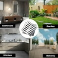 thumbnail image 5 of Sewer Grate Drain Cover with Frame, Stainless Steel Floor Drain Filter, Movable Removable Drainage Channel Cover for Outdoor Garden, Bathroom, 5 of 6