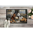 thumbnail image 2 of Carolines Treasures DAC1724MAT 18 x 27 in. Unisex American Eskimo Fall Kitchen Pumpkins Doormat, 2 of 5
