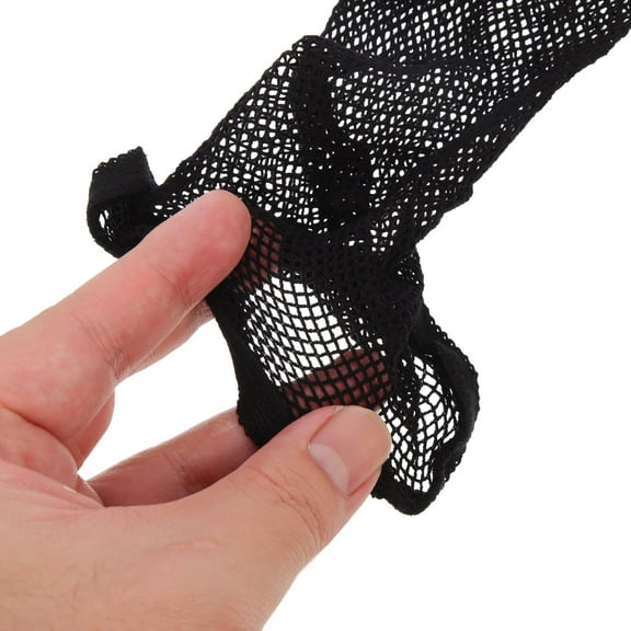 Mobutofu Hair Net Caps 8Pcs 6.68X3.14X0.20In For Men Breathable Black