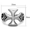 thumbnail image 2 of Anillo Color Plata Para Hombres de Acero Inoxidable de Cruz Motociclista, 2 of 4