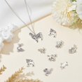 thumbnail image 4 of 80 Pcs 10 Styles Farming Charm Pig Horse Duck Rabbit Shaped Animal Pendants Antique Silver Metal Tibetan Style Charms for DIY Necklace Jewelry Findings 1.5mm Hole DIY, 4 of 6