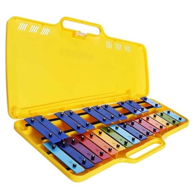 Kids Musical Instrument Toy, Aluminum Plate Xylophone with Hammer And Sheet Music for Beginner Learning
