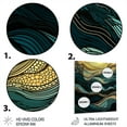 thumbnail image 3 of Designart "Symphony of Green Lines I" Minimalism Line Art Metal Wall Decor, 3 of 5