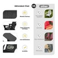 thumbnail image 3 of FOOWIN HDPE Plastic Adirondack Chairs Set of 4, Black, 3 of 8