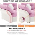 thumbnail image 5 of YWEN 74.8" Queen Pull Out Sofa Bed, Luxury Velvet Convertible Sleeper Sofa Couch Futon, Comfy Cloud Futon Bed Pull Out Couches,Velvet Loveseat Couch for Living Room (Pink, 74.8''), 5 of 18