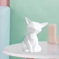 thumbnail image 2 of Matt Ceramic Fox Figurine Desktop Sculpture Craft Home Decoration White S, 2 of 9