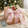 thumbnail image 7 of Gingham Ribbon Bow Decor, Polyester Construction, Woven Checkered Bow Tie For Wreath Chair Vase Gift Box Display Decor, Home Holiday Decor, 7 of 7