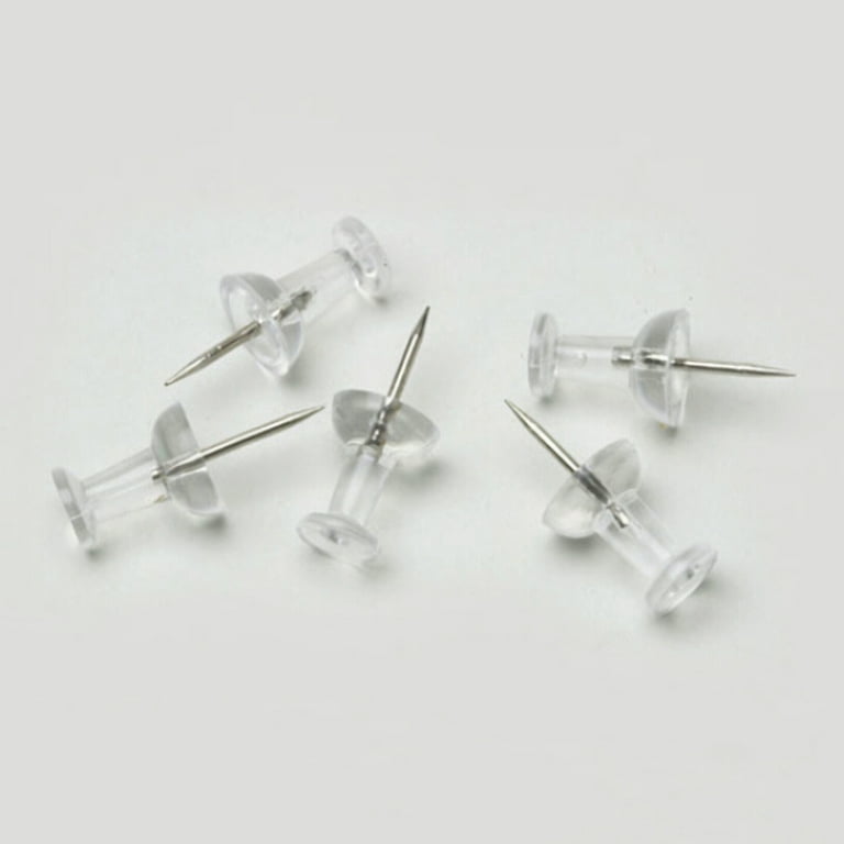 Pen + Gear Push Pins in Clamshell, Clear Plastic Head, Steel Point, 100 per  Pack - DroneUp Delivery