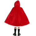 thumbnail image 4 of Mercatoo Kids Girls Christmas Set Dress and Hooded Shawl 2Pcs Outfit Girls Christmas Day Party Clothes for 6 to 14 Years, 4 of 8