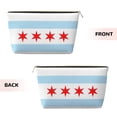 thumbnail image 2 of Chicago City Flag Travel Handbag Leather Purse Organizer Tidy Bag Purse Toiletry Clutch For Women, 2 of 7