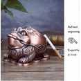thumbnail image 2 of Toad Frog Animal Metal Ashtray for Cigarettes with Lid Decorative Windproof Smoking Ashtray (Red Copper) for Indoor and Outdoor Smokers Nice Gift for, 2 of 4