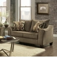 thumbnail image 3 of Roundhill Furniture Camero Pillowback 4-Piece Sofa Set, Fabric, Chocolate Color, 3 of 11