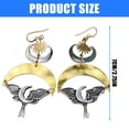 thumbnail image 5 of SIEYIO Vintage Moon Moth Earrings Dangle Earrings Ear Jewelry Exaggerated Earrings, 5 of 7