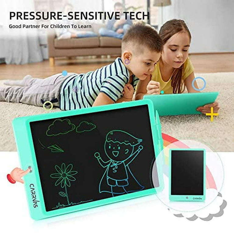 CARRVAS LCD Writing Tablet 10 Inch Colorful Drawing Pad for Kids Erasable  Reusable Electronic Doodle Board Educational Learning Toy Gifts for 3 4 5 6  Years Old Toddler Boys Girls Home School 