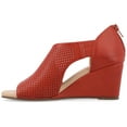 thumbnail image 3 of Journee Womens Aretha Back Heel Zip Peep Toe Wedge Sandals, Widths Available, 3 of 10
